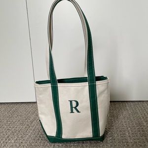 LL BEAN Classic Tote - Green/R